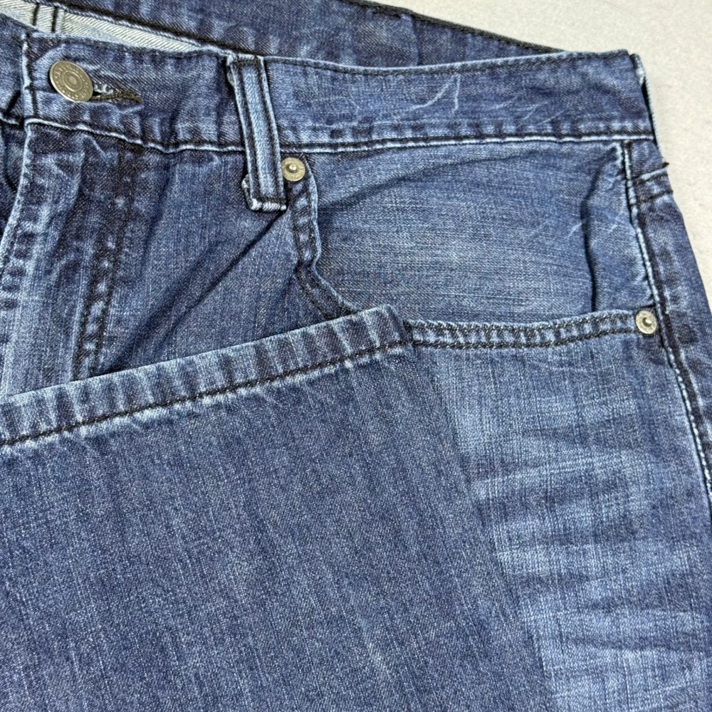 Levis Relaxed Straight Jeans Mens 38x30 Dark Wash Blue Denim Pants